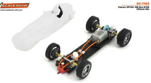 Scaleauto 1:24 AU tipo Typ D Kompressor Bausatz White Kit SC-7142